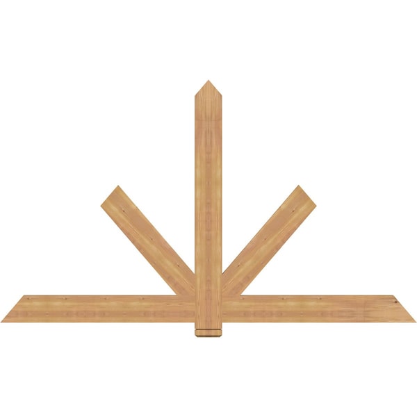 Ekena Millwork Kennewick Timber Gable Bracket, Western Red Cedar, 84"W x 49"H x 1 1/2"D x 5 1/2"F, 14/12 Pitch GBW084X49X0206KEN00SWR - main